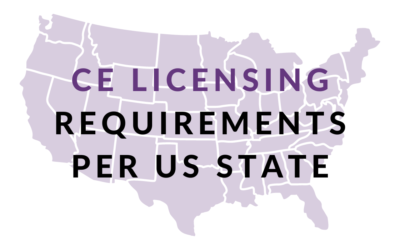 CE Licensing Requirements per State in the US